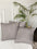 Bergamo Heavy Linen Fringed Channel Cushion Cover - Dark Grey