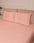 Old Charm Blush Pink Heritage King Size Bed Cover 100% Linen Cotton