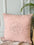Old Charm Cut Work Cushion Cover 100% Linen Cotton  - Pink