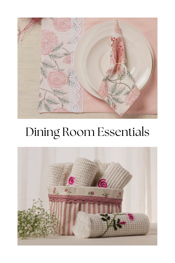 Dining Room Essentials: Coordinating Napkin Sets, Tableware, and Organizers