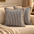 Stripe Fringes Blue Cushion Cover
