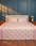 Amandine Pink King Size Luxury Bed Cover 100% Cotton - Ivory & Pink